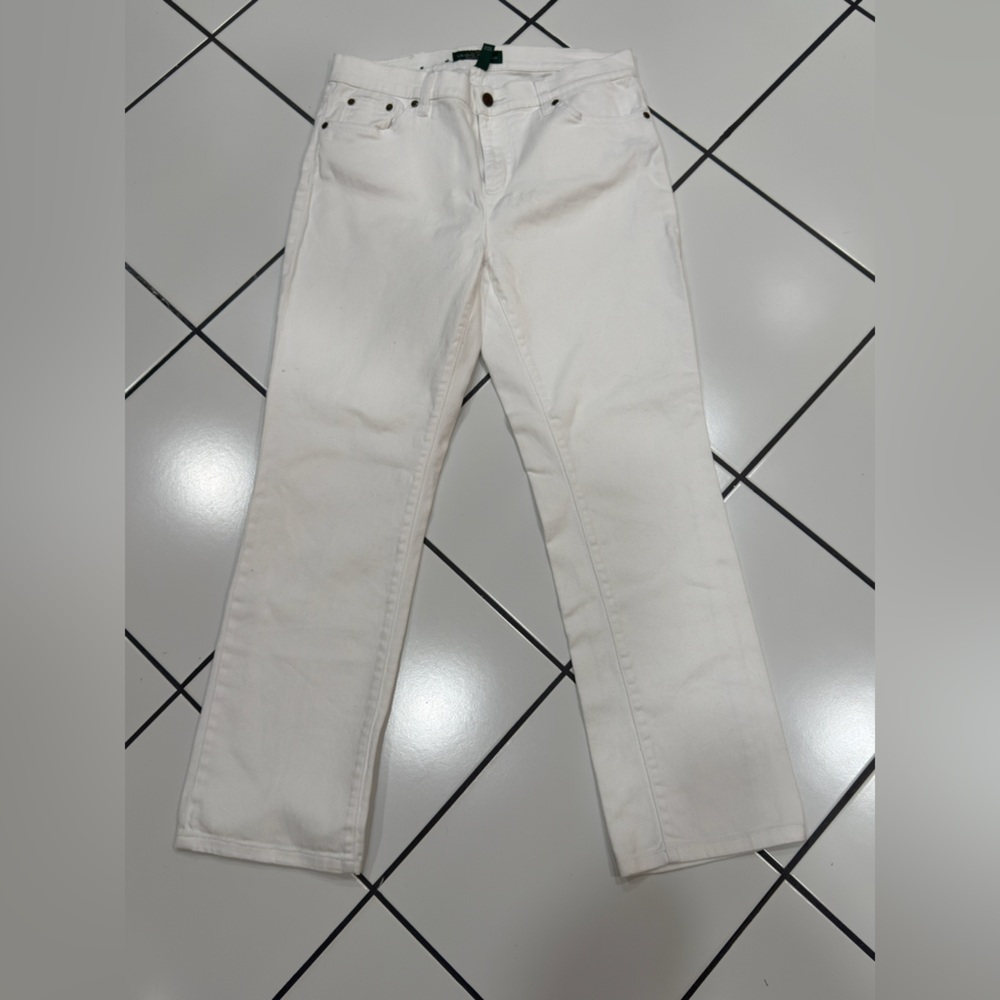 Lauren Ralph Lauren
Mid Rise Straight Jeans in White